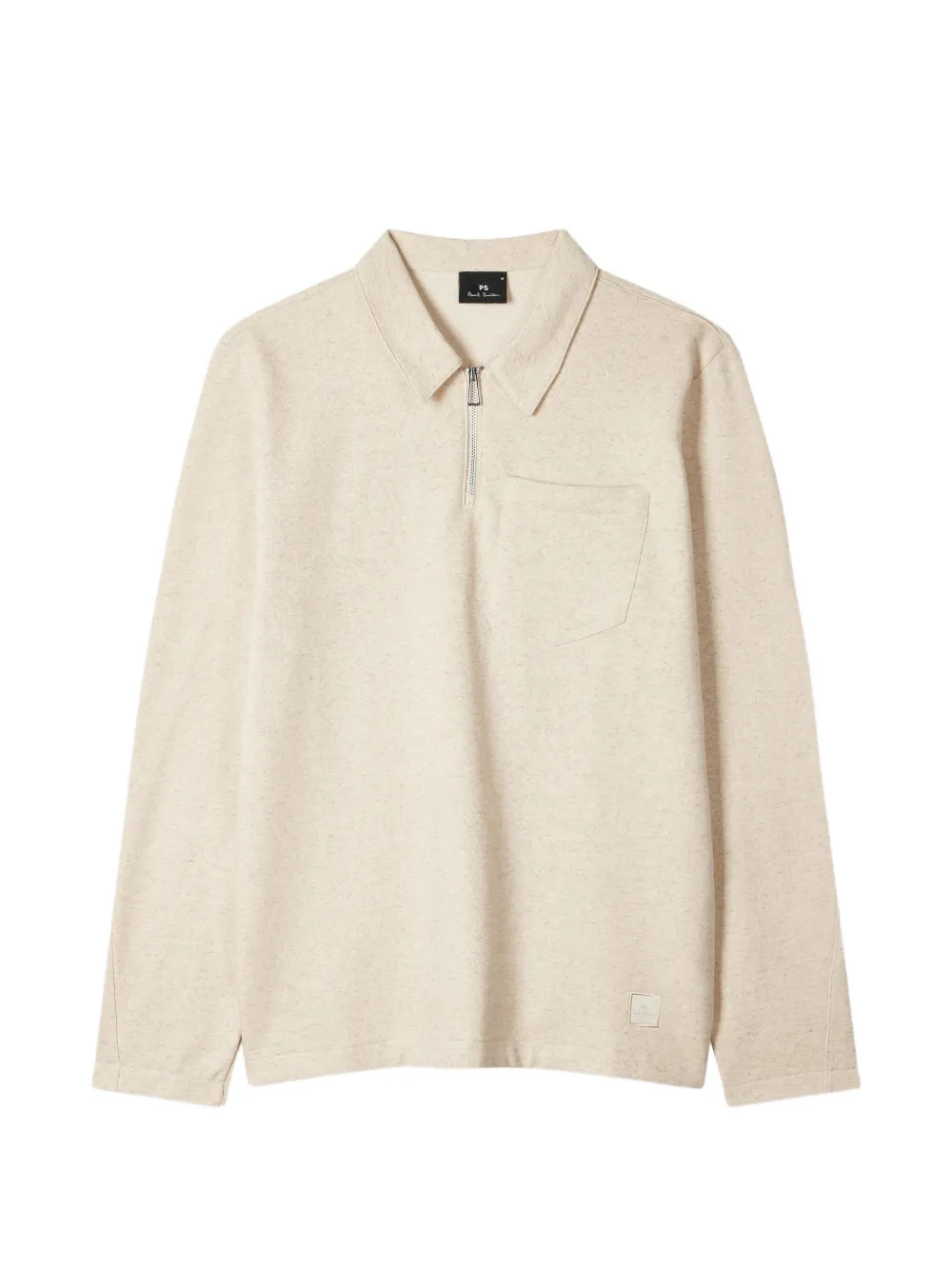 PS Paul Smith zipped patch-pocket polo shirt - Nude