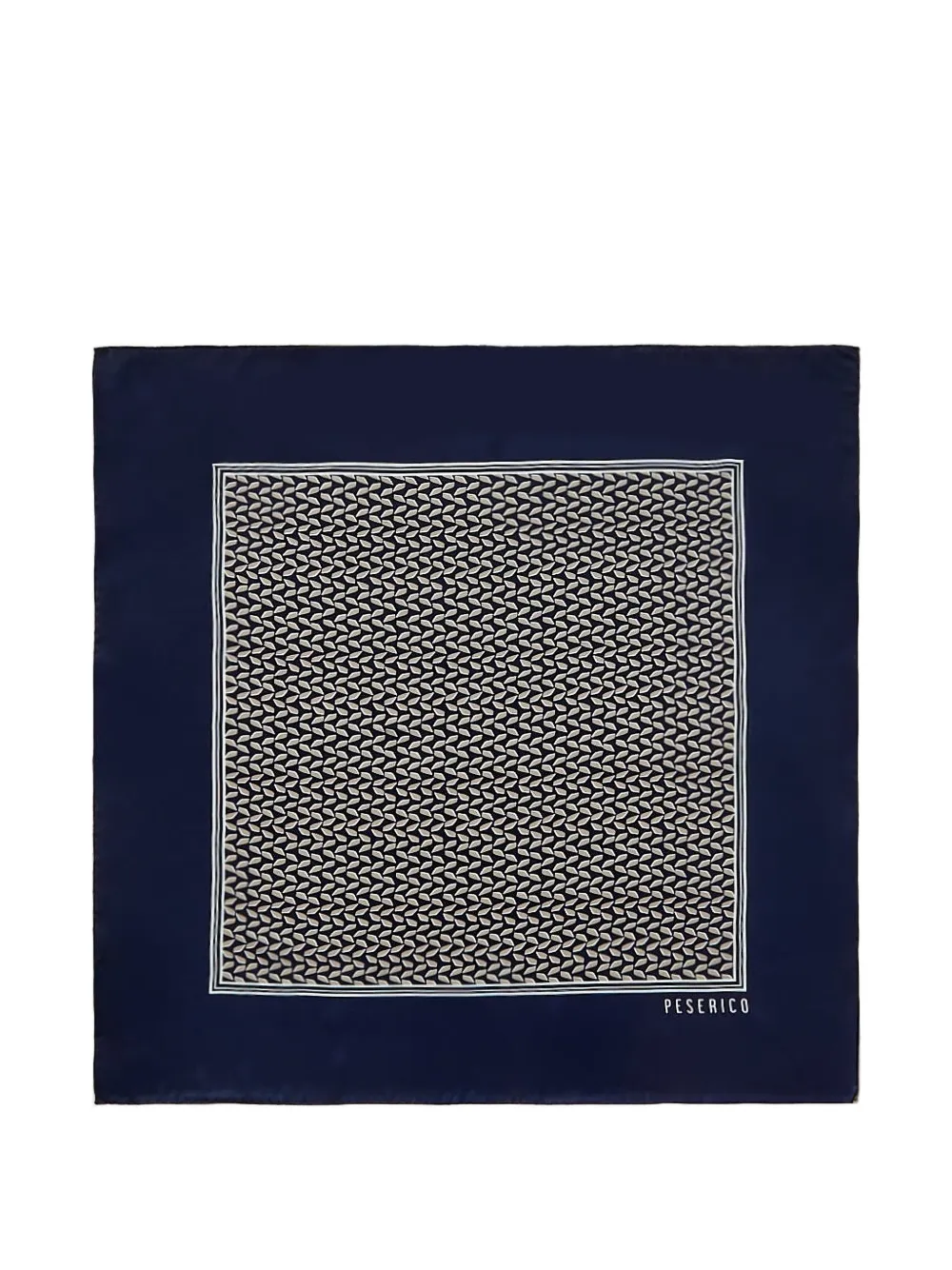 Peserico geometric-pattern scarf - Blu