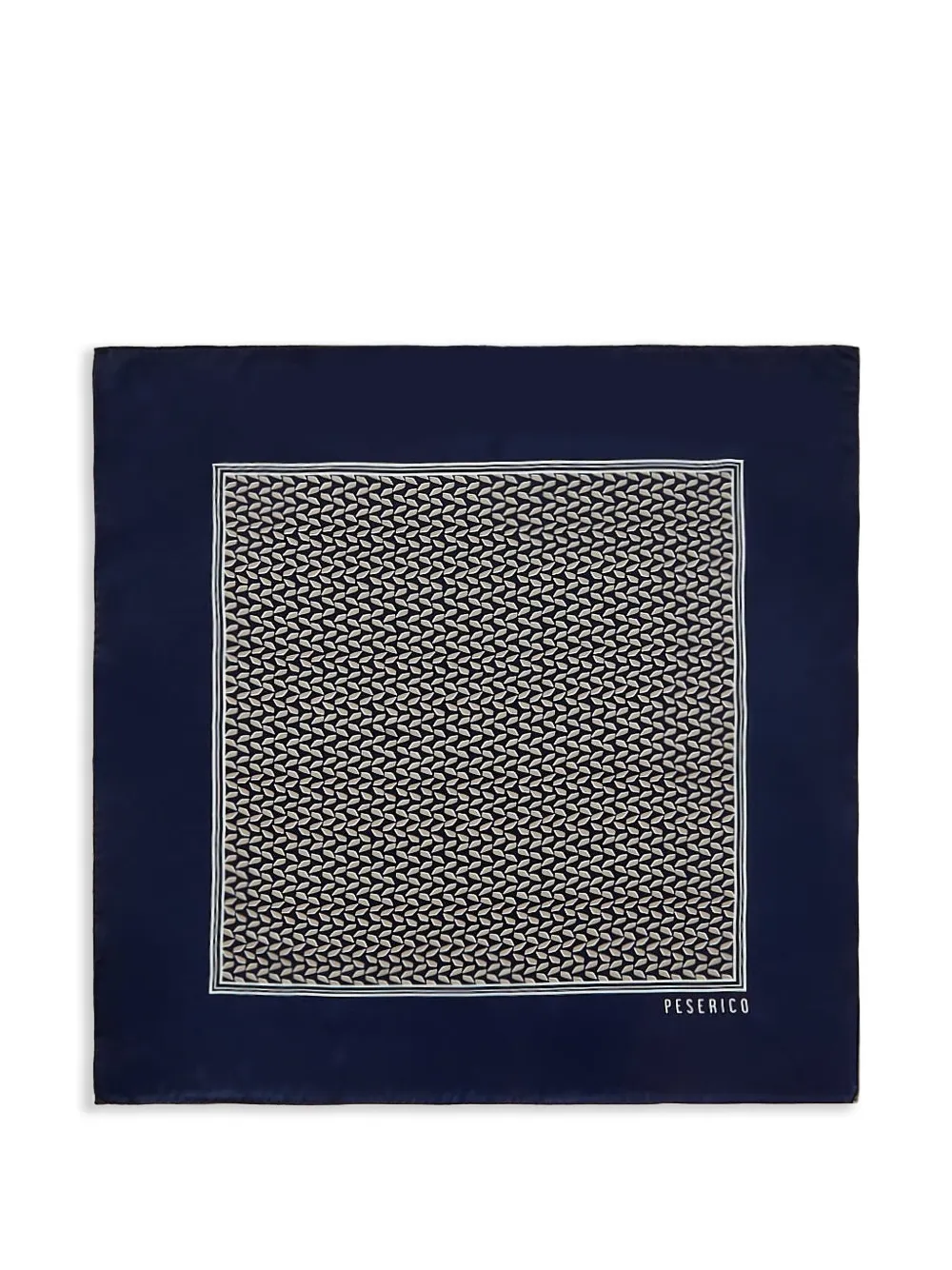 Peserico geometric-pattern scarf - Blu