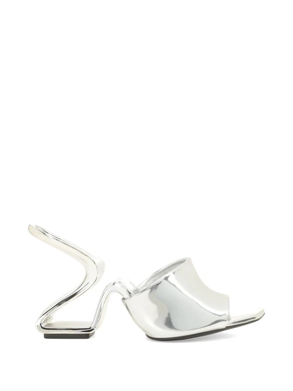 Sergio Rossi Sandalen met bewerkte hak Zilver