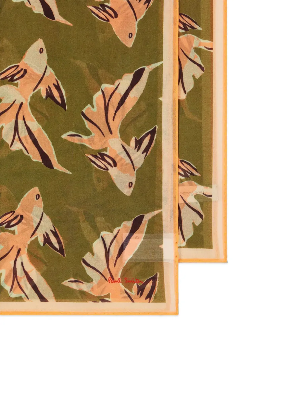  Paul Smith Fular Con Estampado Le Peche Fish - Verde 