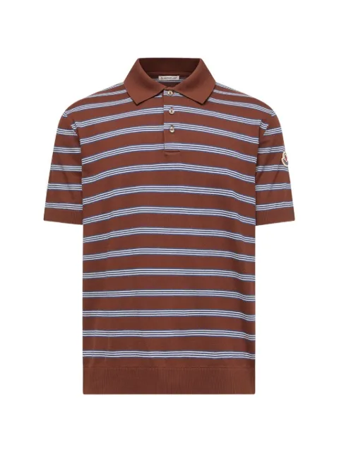 Moncler striped cotton polo shirt