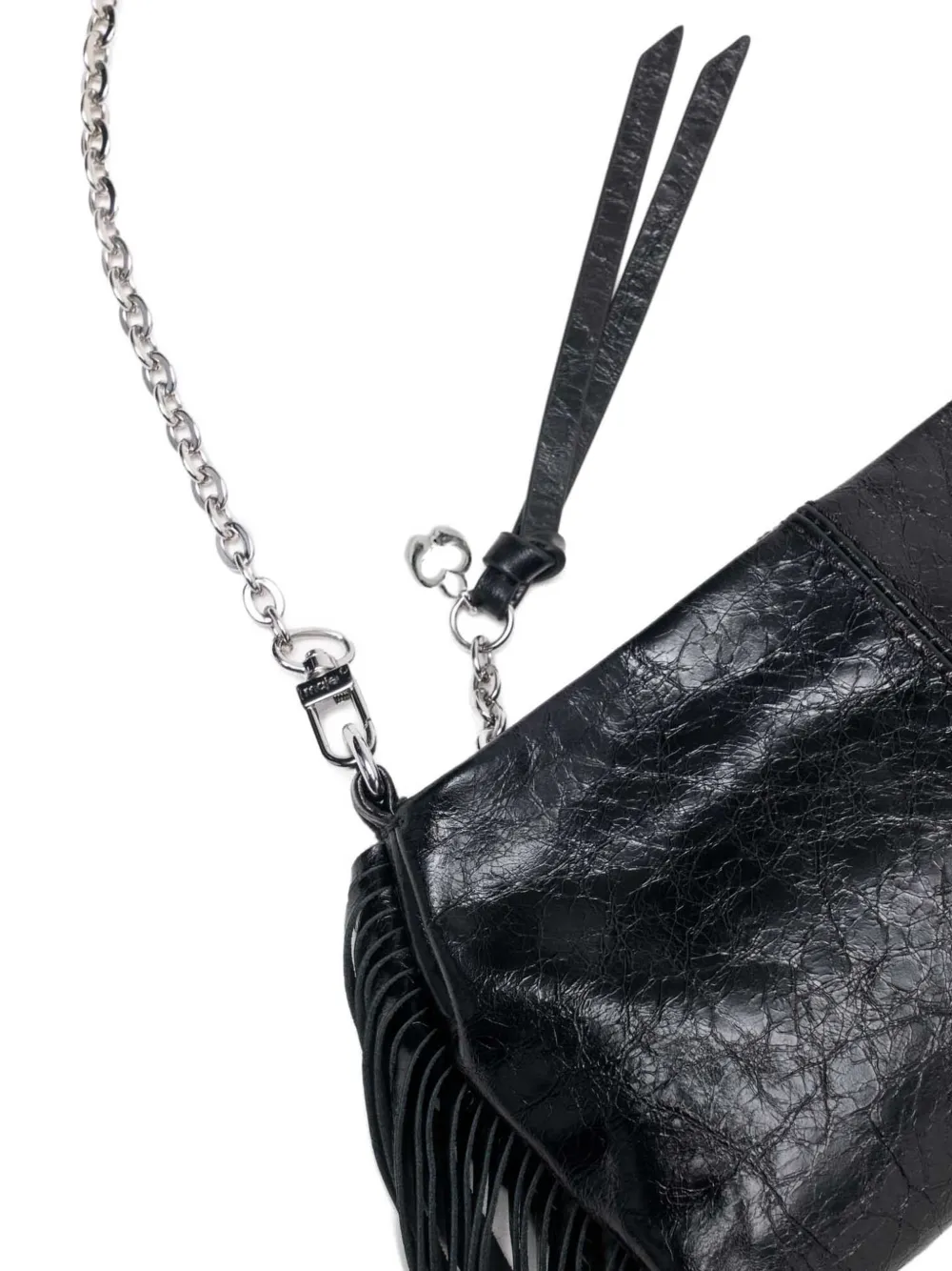 Maje Miss M clutch met franje Zwart