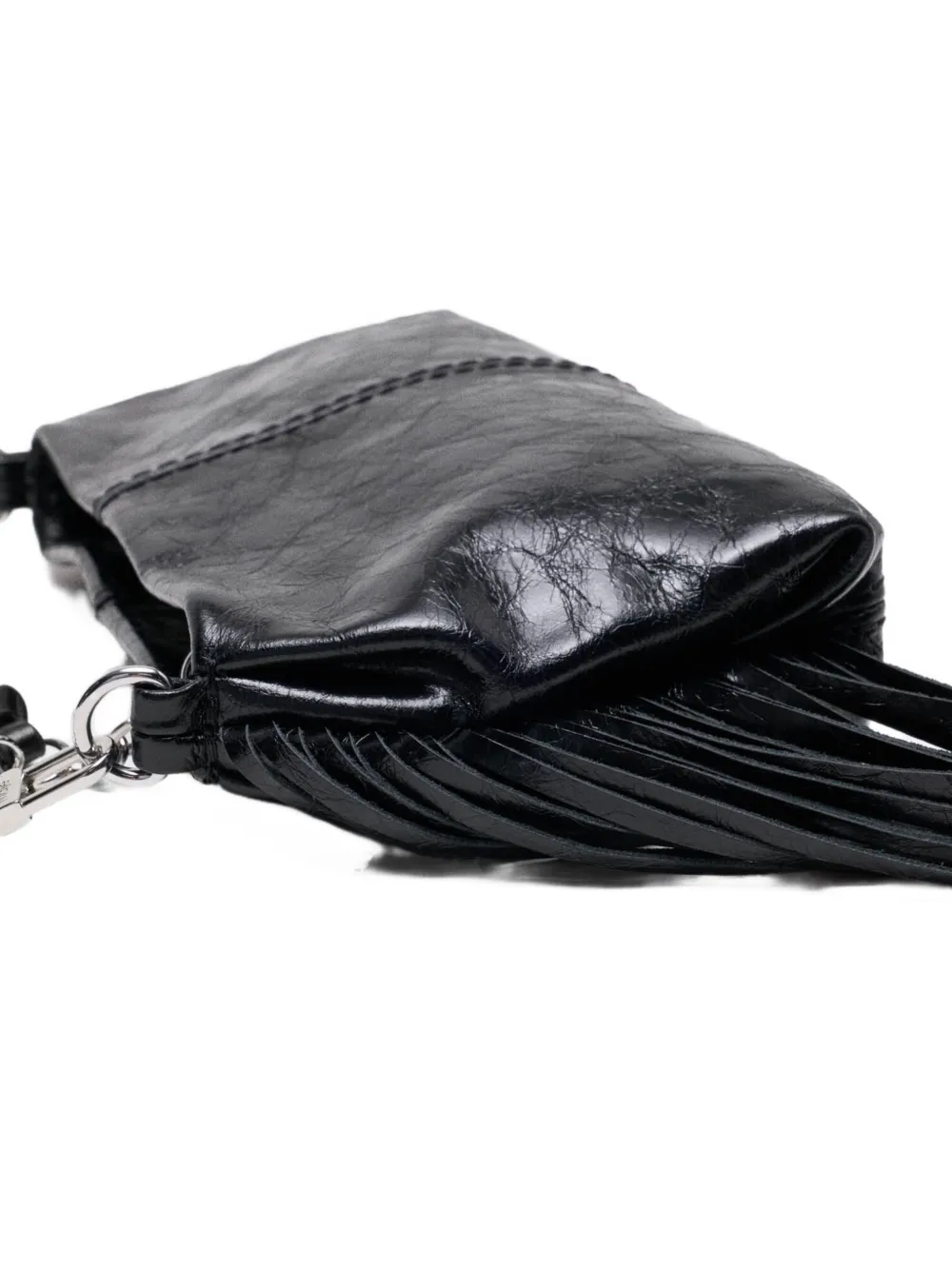 Maje Miss M clutch met franje Zwart
