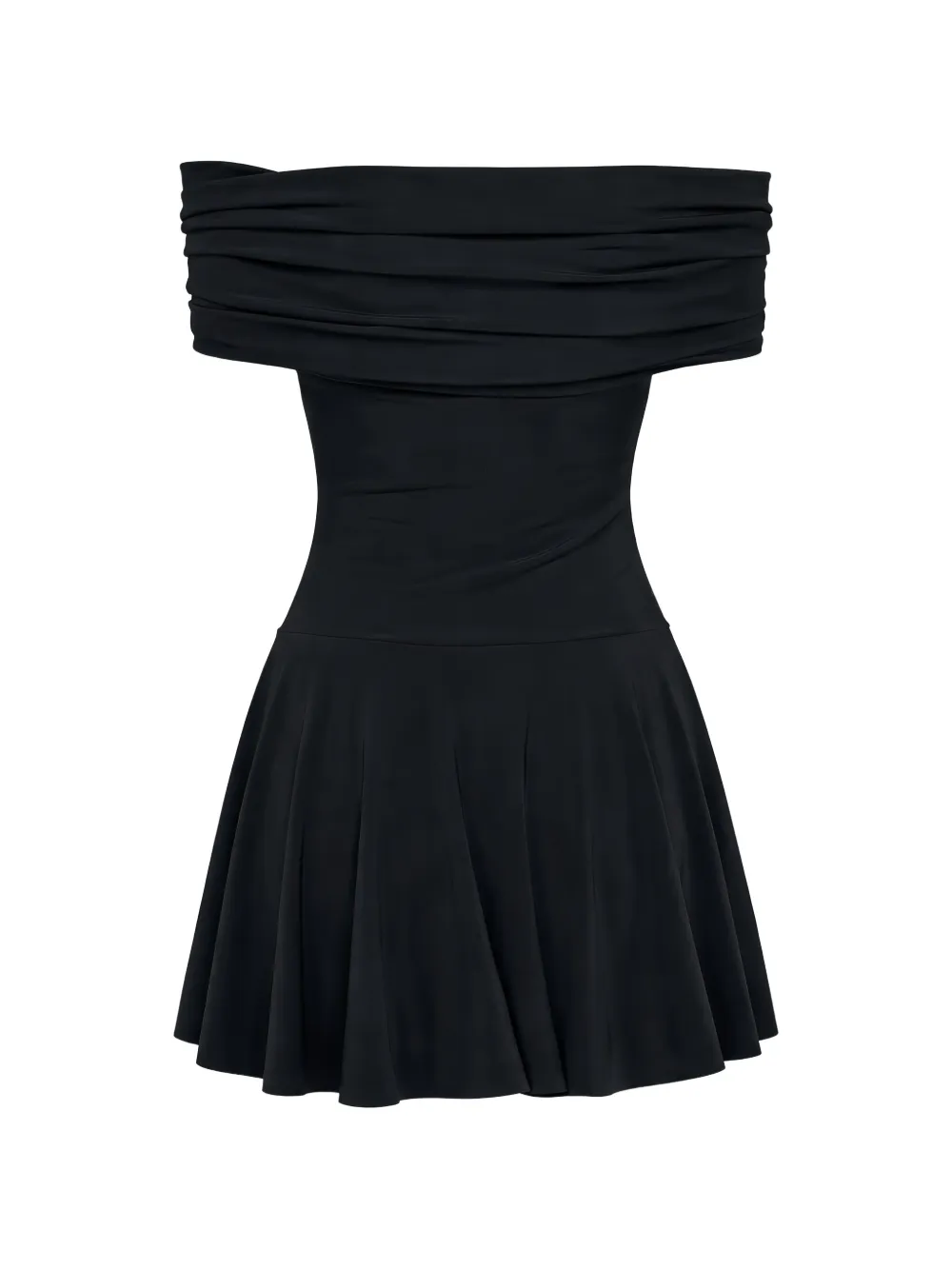 Norma Kamali off-shoulder mini dress - Nero