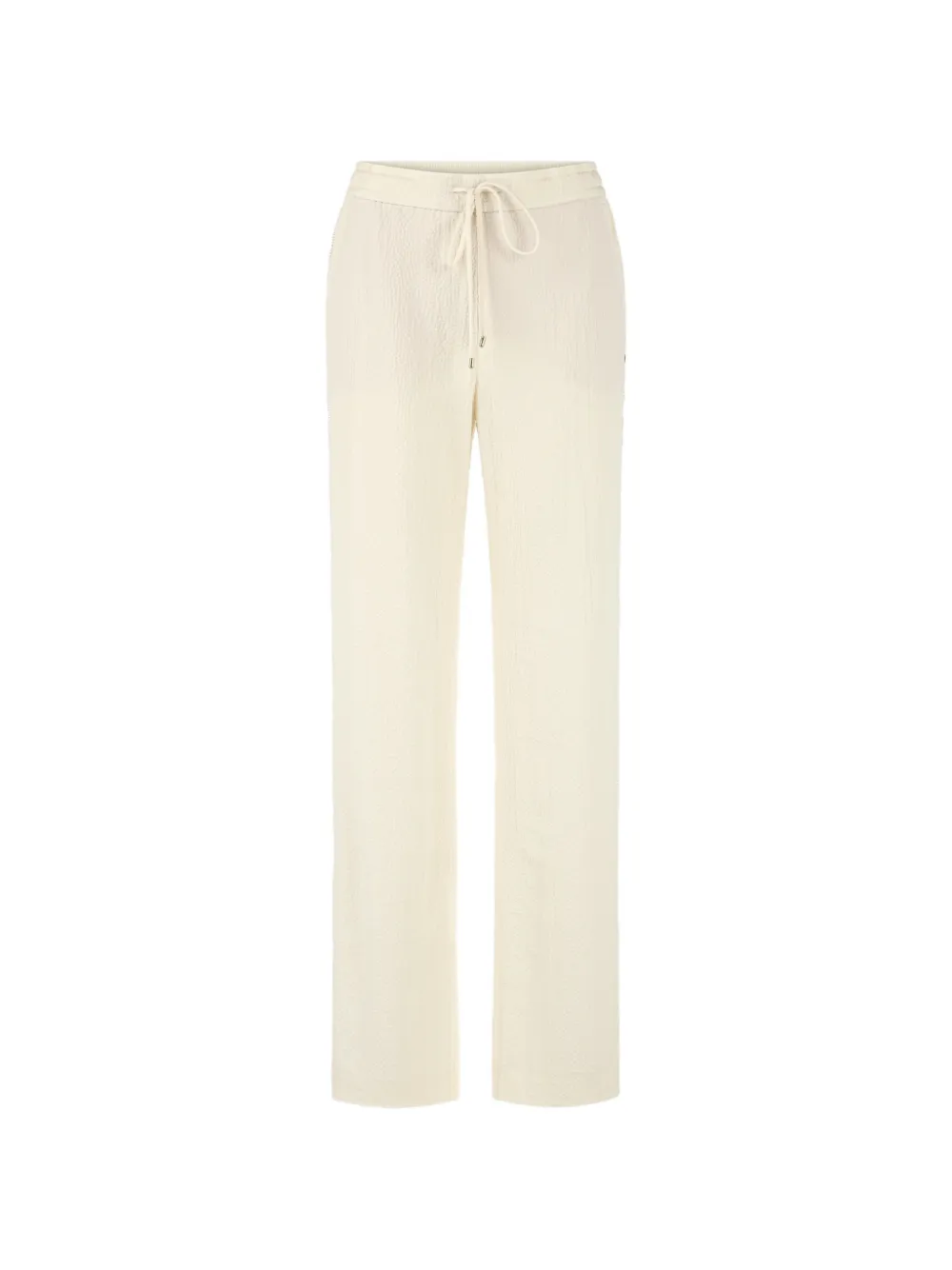 Marccain Washington Drawstring Textured Trousers In Neutral