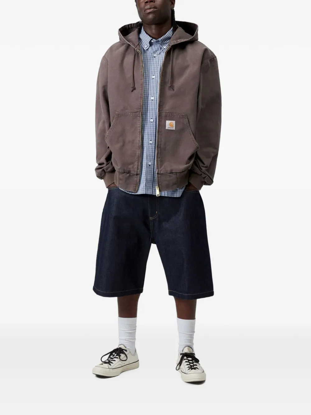 Carhartt WIP OG Active jack met capuchon en rits Bruin