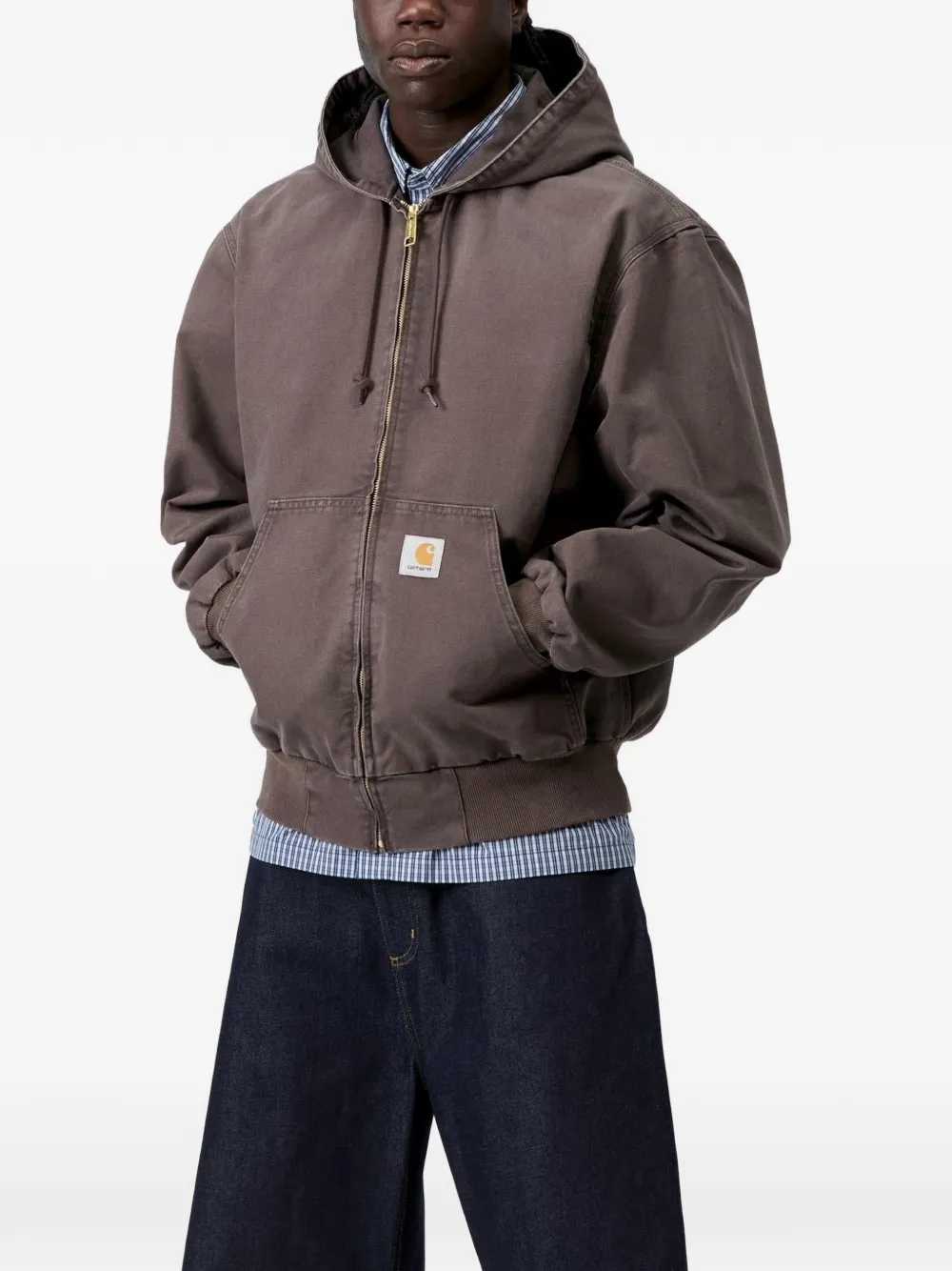 Carhartt WIP OG Active jack met capuchon en rits Bruin