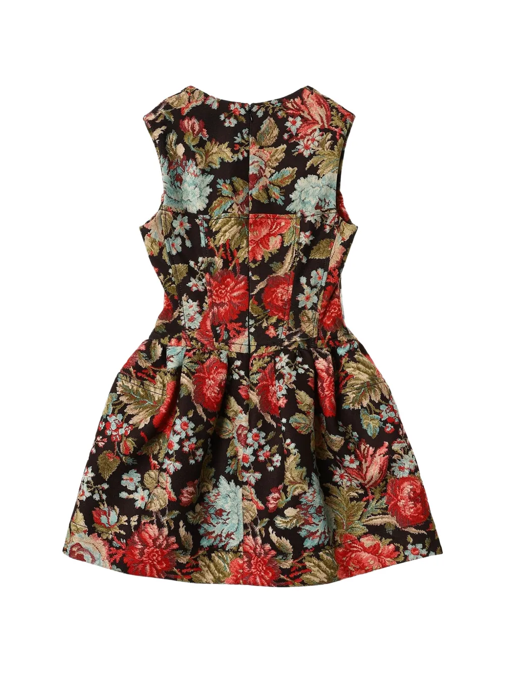  Open Yy Floral-print Mini Dress - Brown 