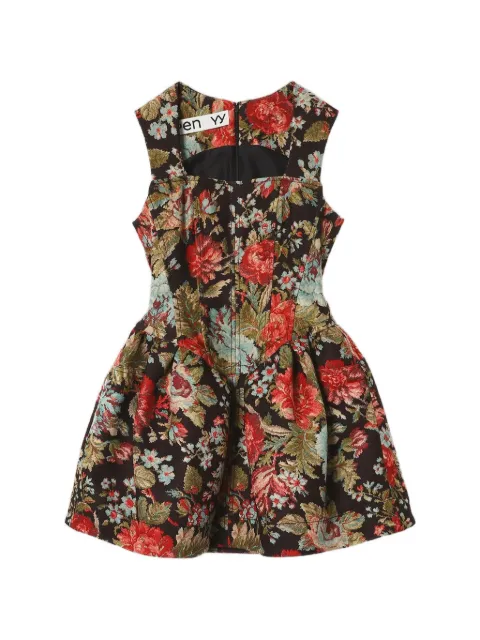Open YY floral-print mini dress
