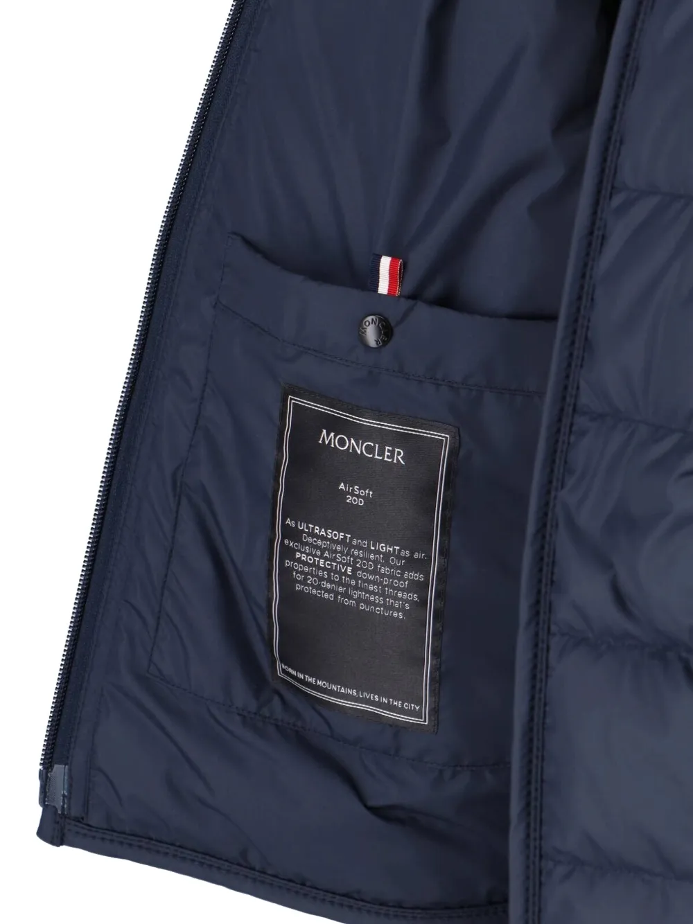 Moncler Tahrir gewatteerd jack met capuchon Blauw