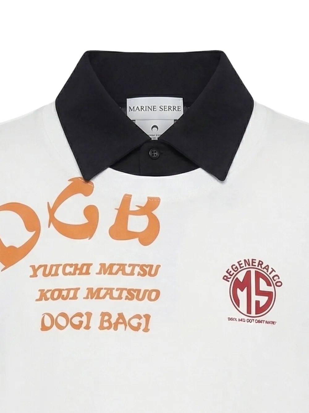 Marine Serre Shirt met grafische print Wit
