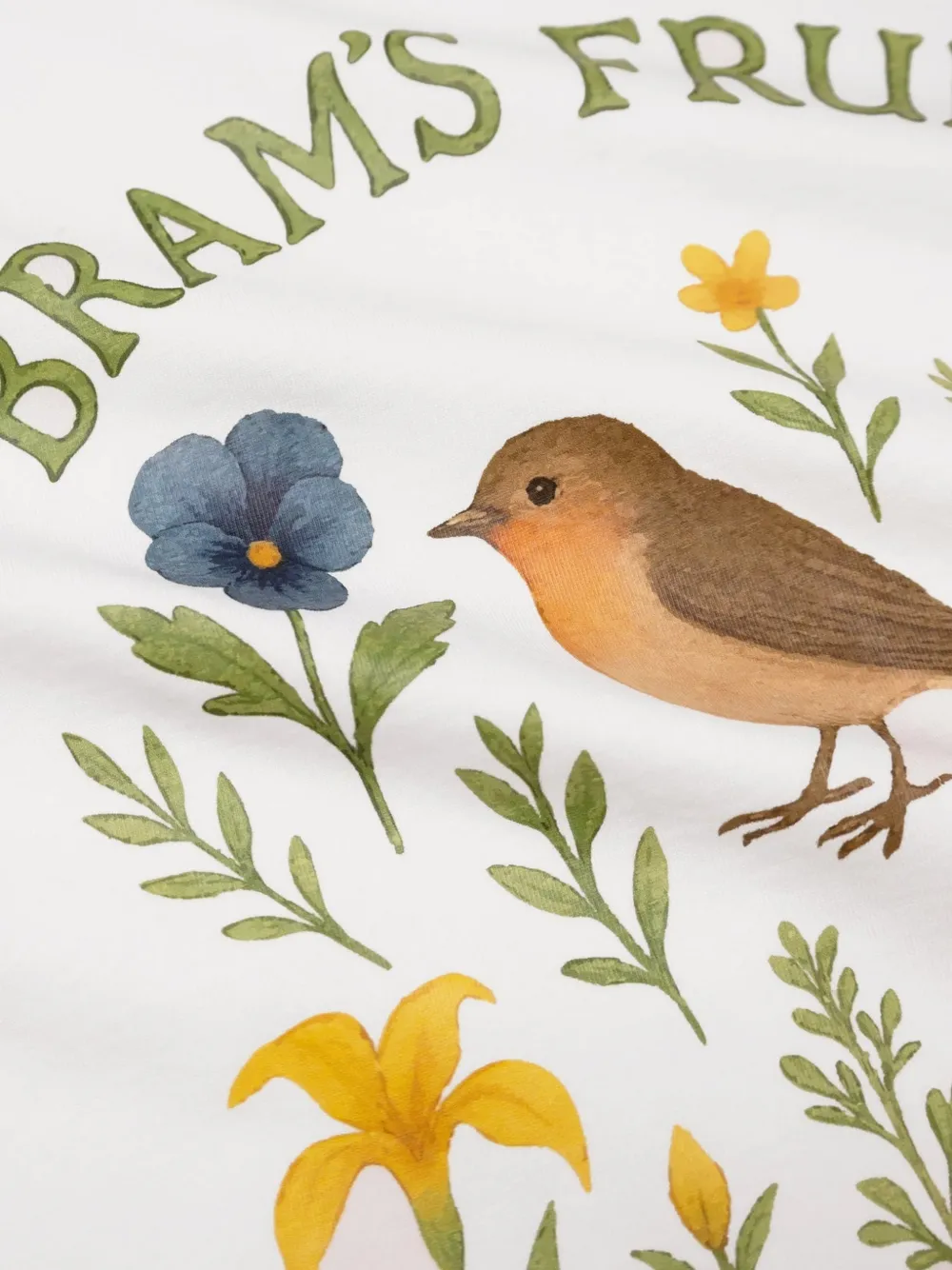  Bram’s Fruit Robin Floral-print T-shirt - White 