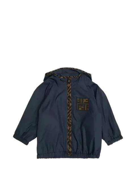 Fendi Kids logo-patch hooded jacket