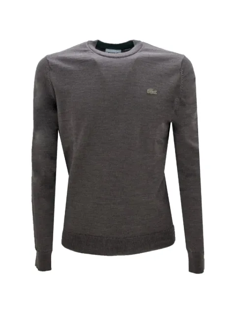 Lacoste logo-patch crewneck sweater