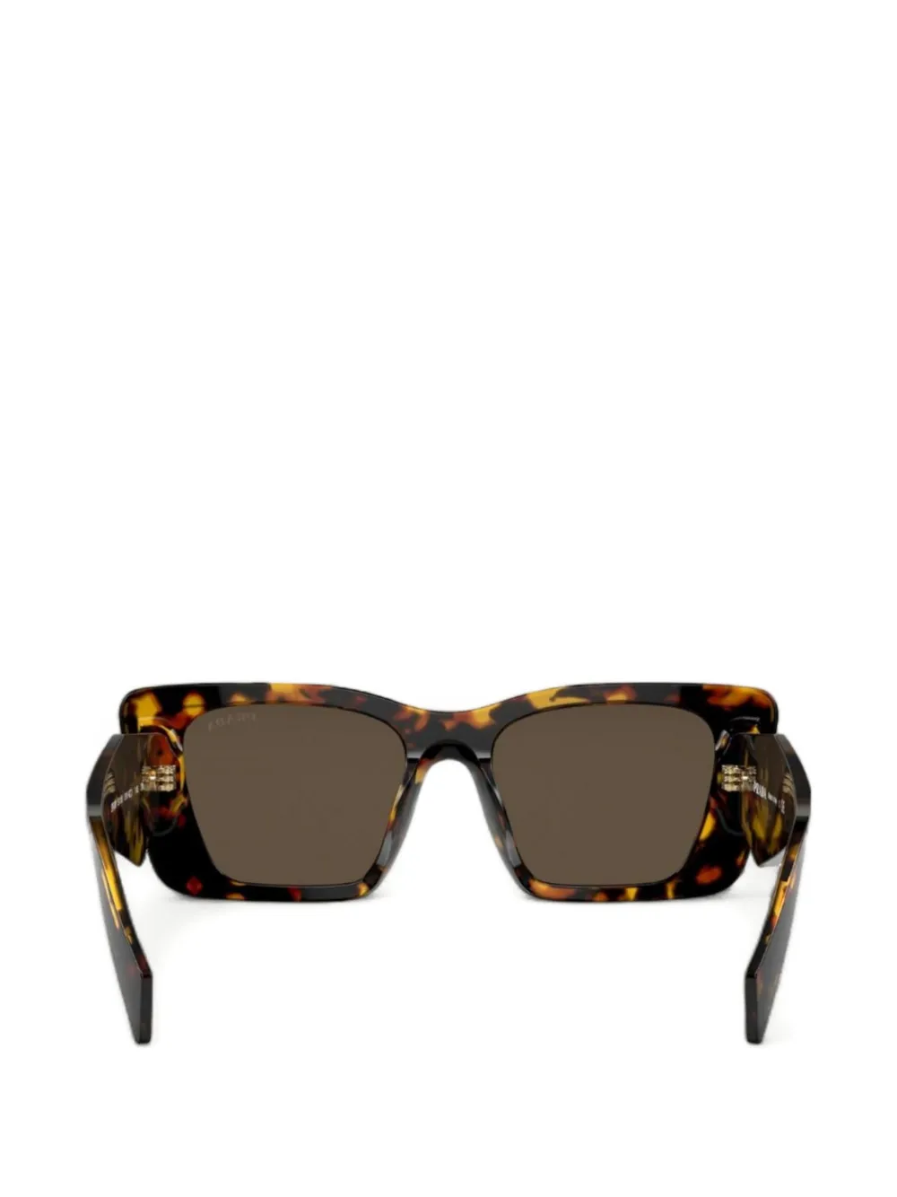 Prada Eyewear Zonnebril met geometrisch montuur Bruin