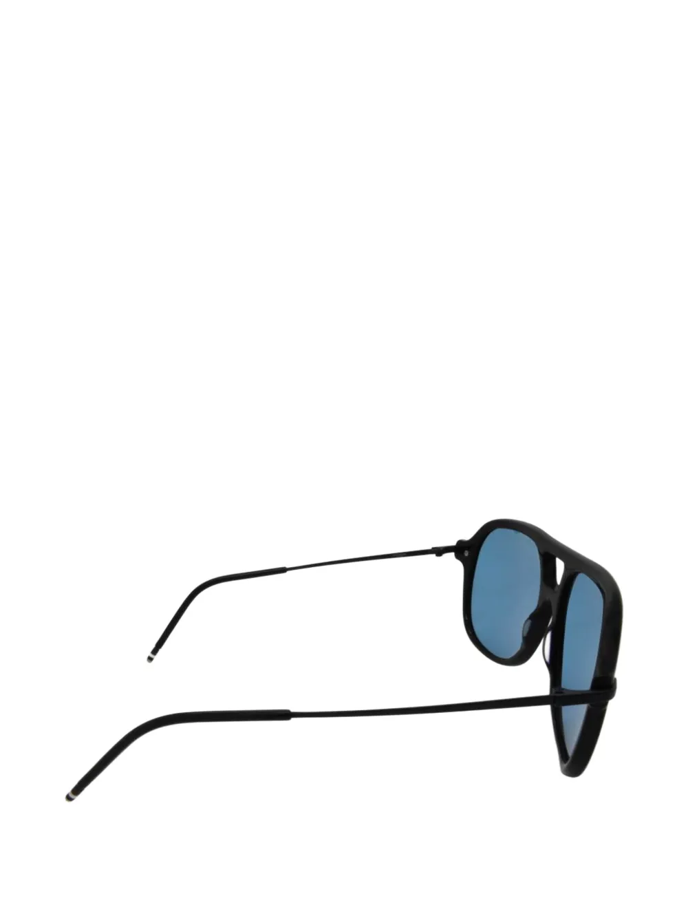Thom Browne Eyewear Zonnebril met piloten montuur Zwart