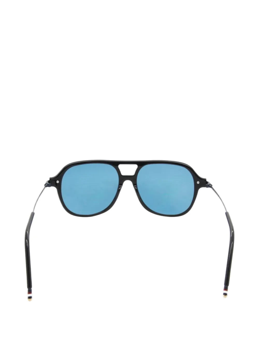Thom Browne Eyewear Zonnebril met piloten montuur Zwart