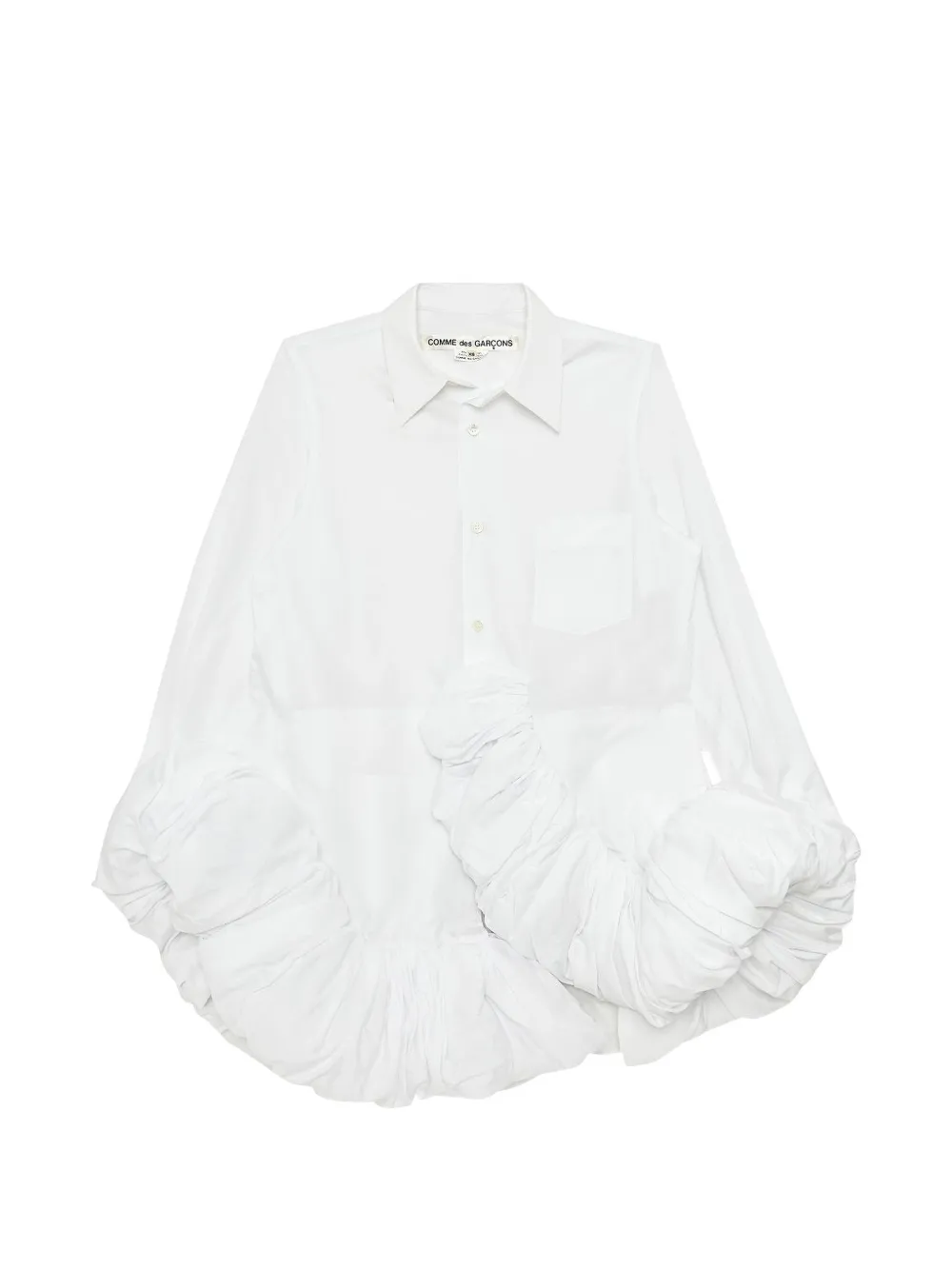 Comme Des Garçons ruffled shirt - Bianco