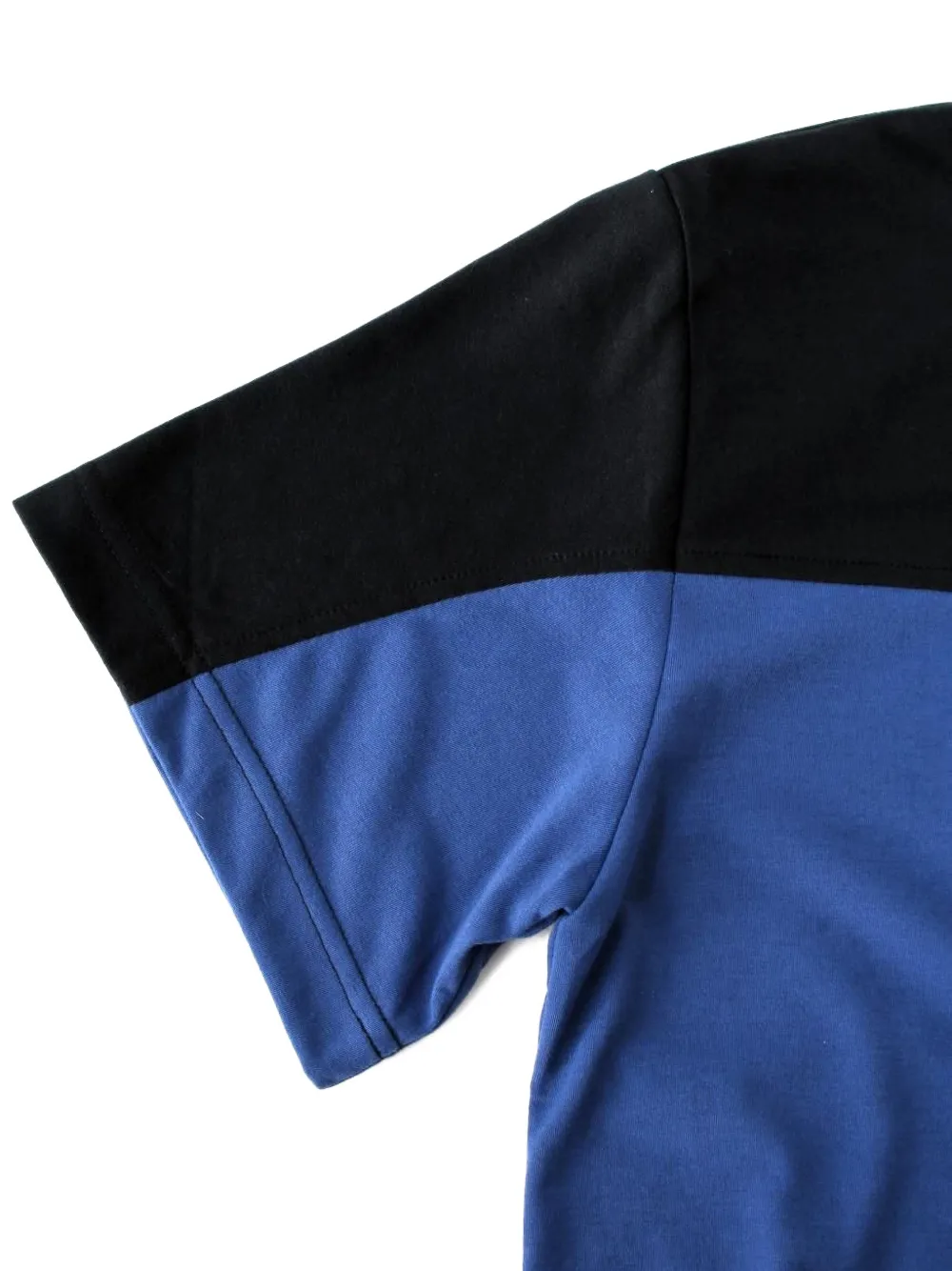 Comme des Garçons Homme Deux Poloshirt met colourblocking Zwart