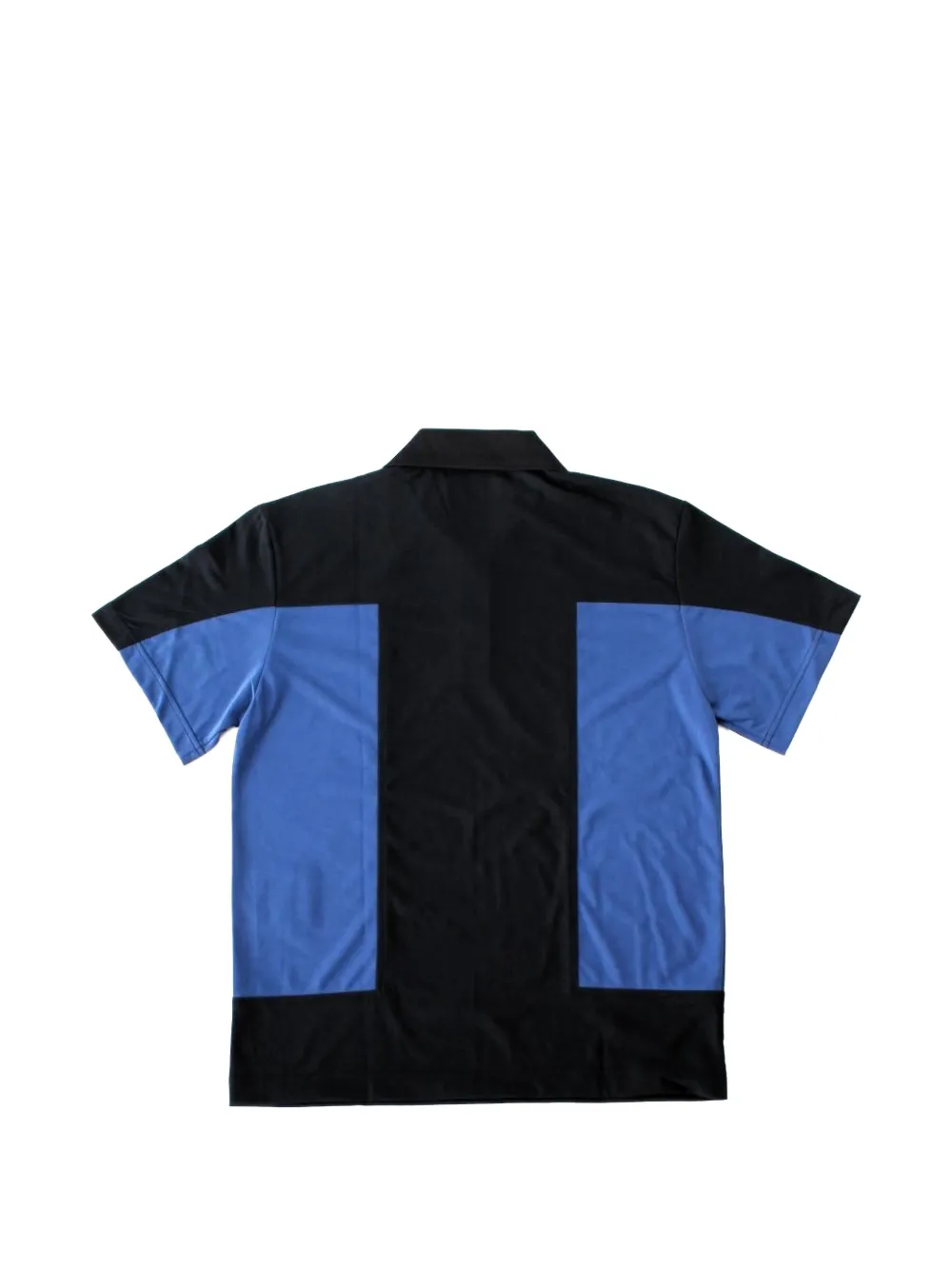 Comme des Garçons Homme Deux Poloshirt met colourblocking Zwart