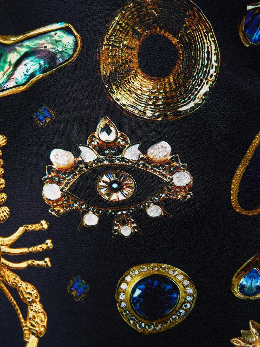  Camilla Chain-detail Silk Top - Black 
