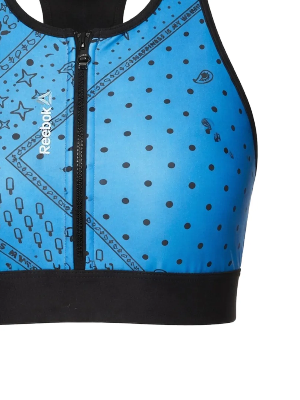  Reebok Print Zip Bra - Blue 