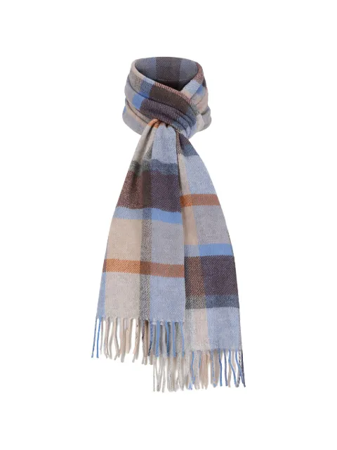 Chelsey Imports check-print fringed scarf