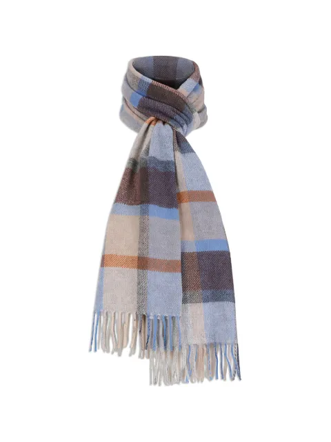 Chelsey Imports check-print fringed scarf