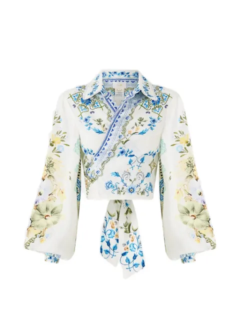 Camilla My Homespun Heart tie-waist blouse