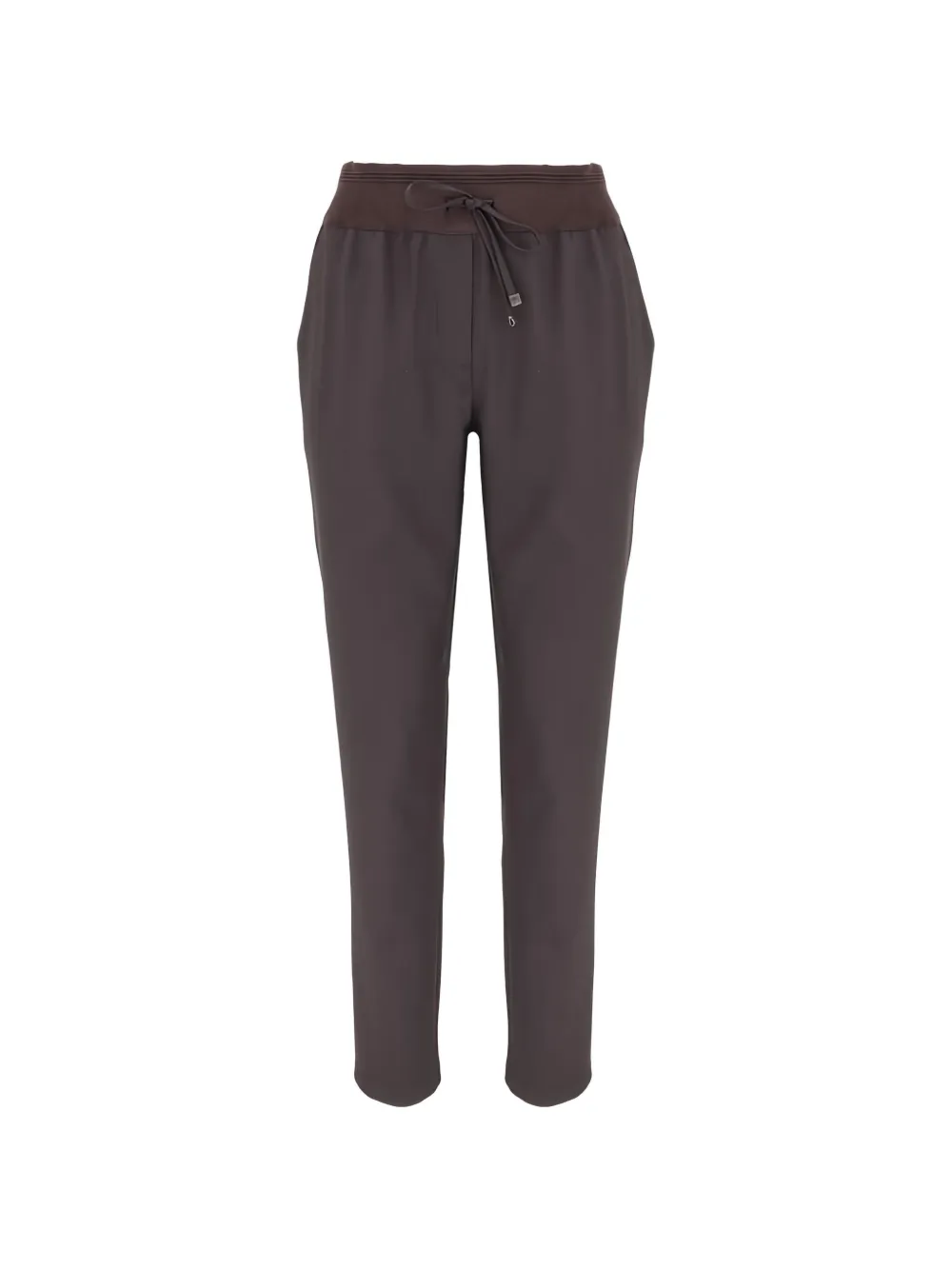 Lorena Antoniazzi Drawstring Trousers In Brown