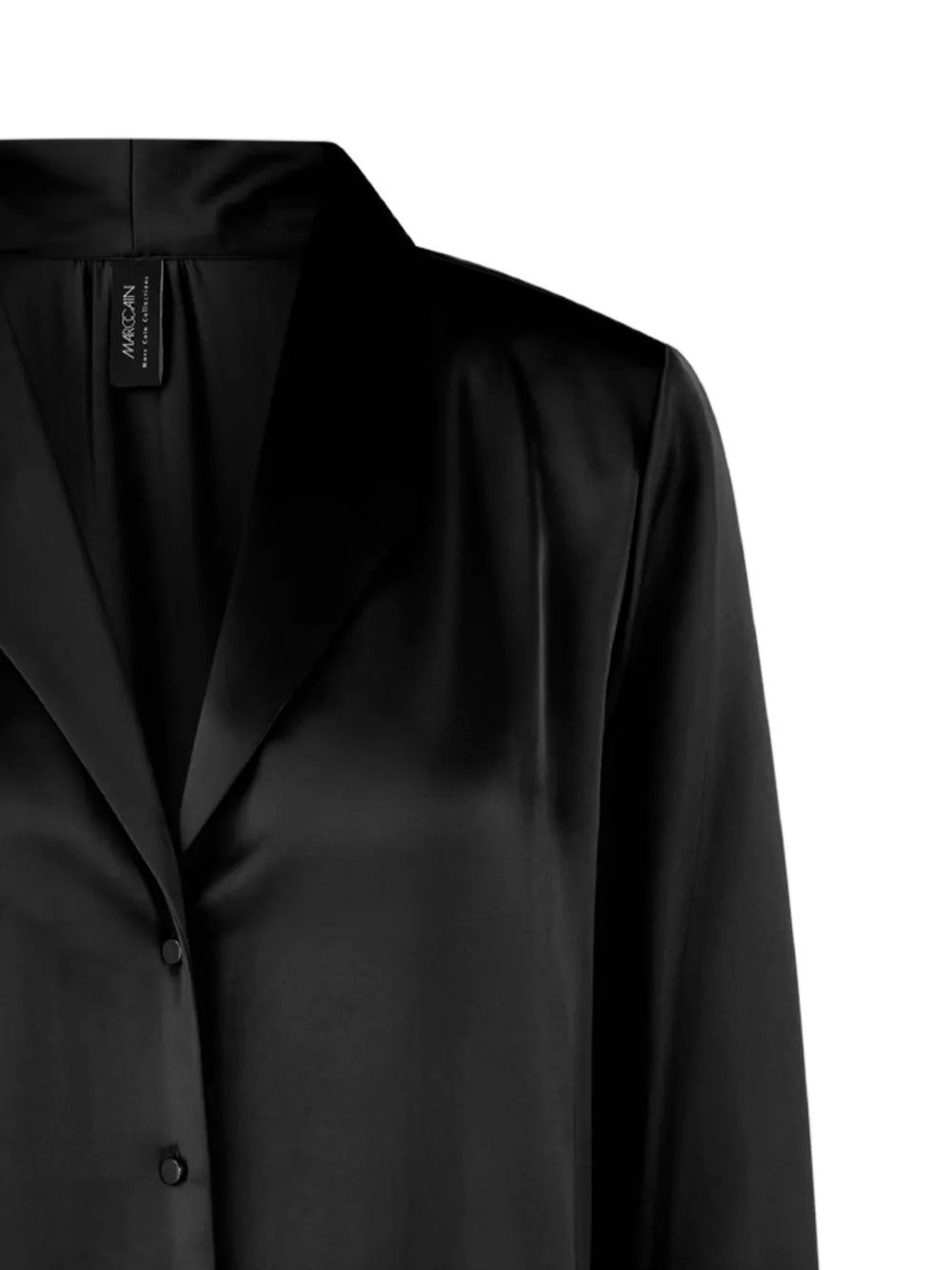  Marccain Buttoned Collar Blouse - Black 