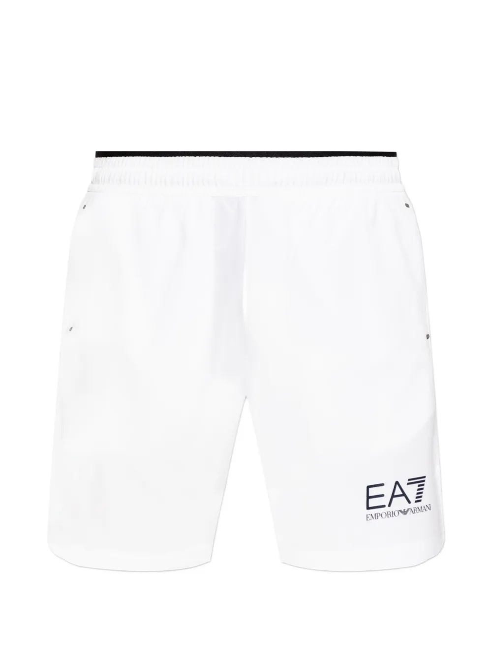 Ea7 Emporio Armani logo-detail elasticated shorts - Bianco
