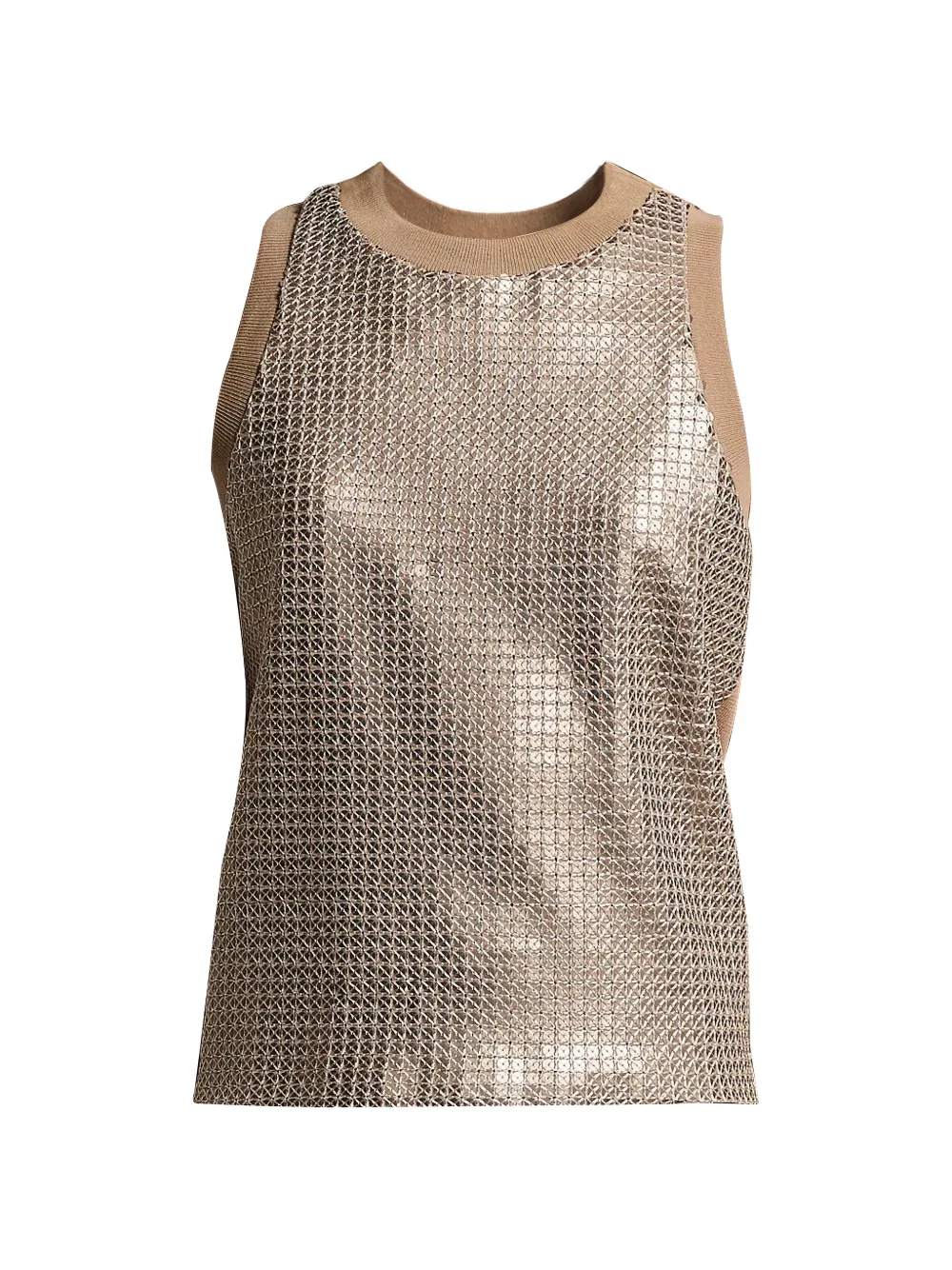 Peserico sequin-embellished sleeveless top - Gold