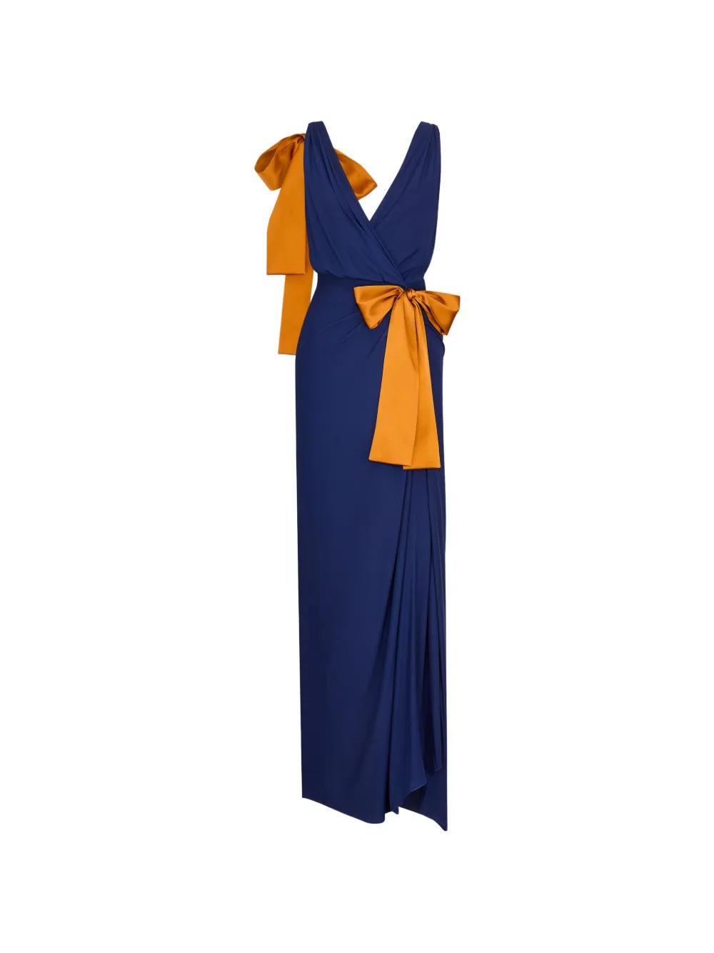 Saint Laurent V-neck maxi dress - Blau