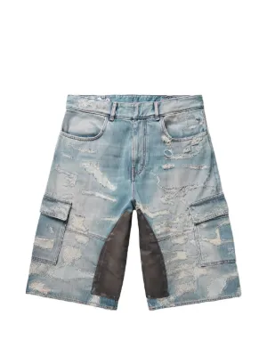 Alexander Wang ラインストーン デニムショーツ | ブルー | FARFETCH JP