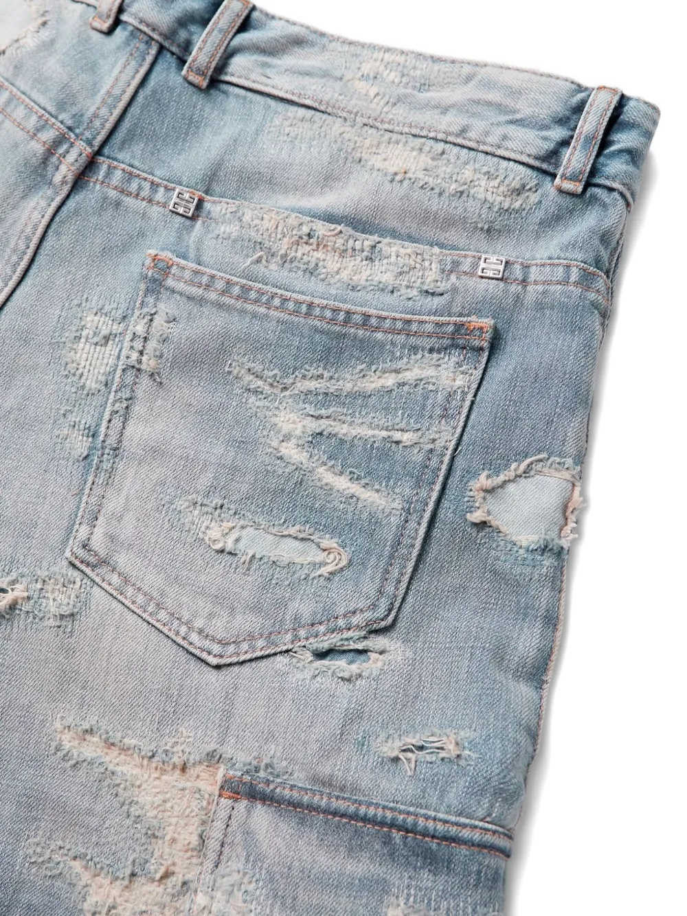 Givenchy Multicutted Shorts - Blue 