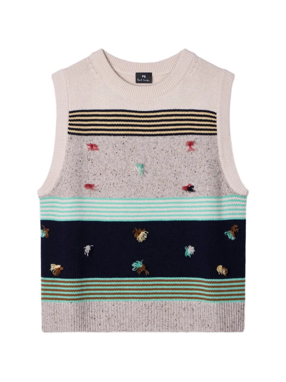 PS Paul Smith embroidered sleeveless sweater - Toni neutri
