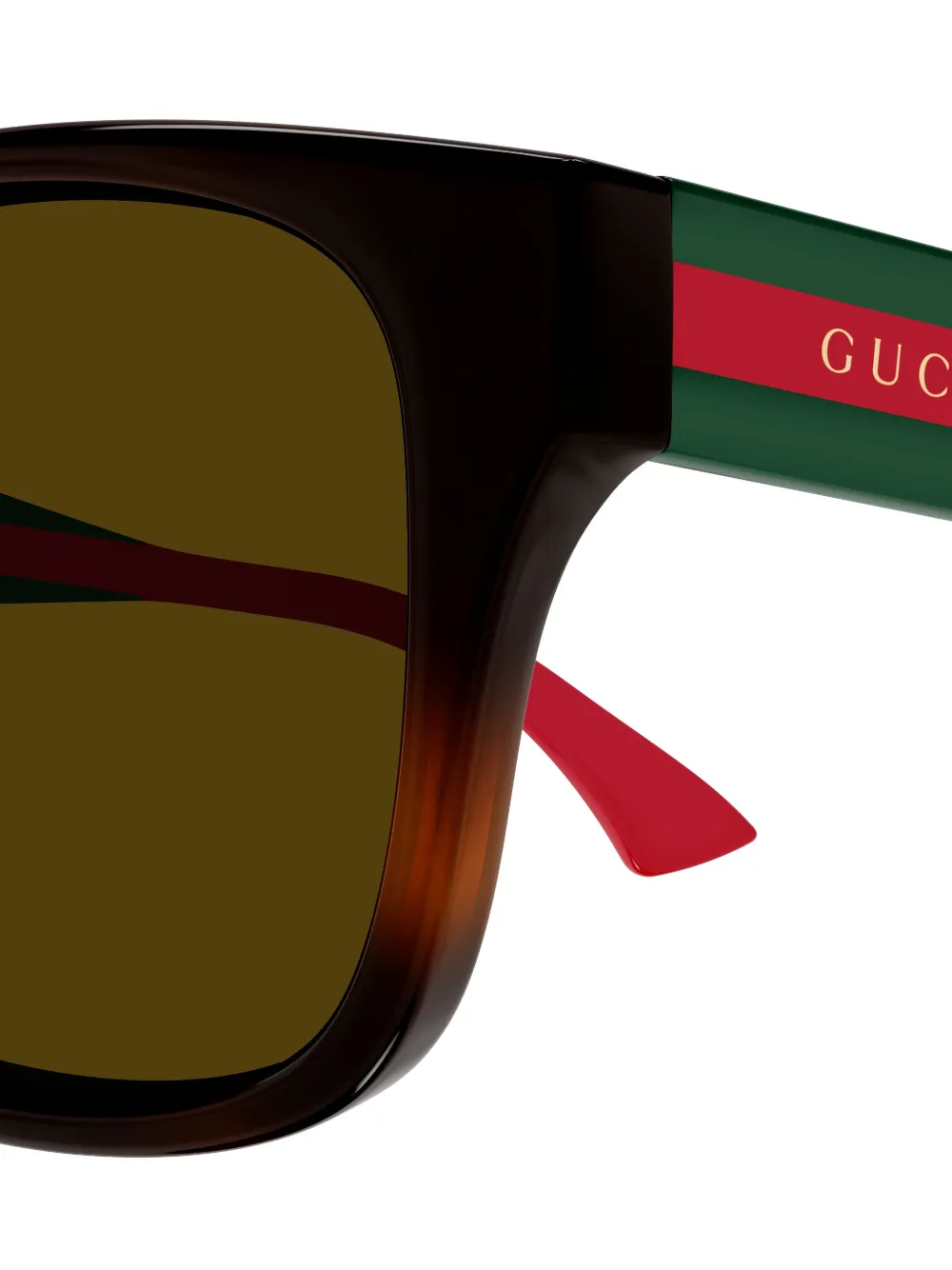 Gucci Eyewear Zonnebril met vierkant montuur Bruin