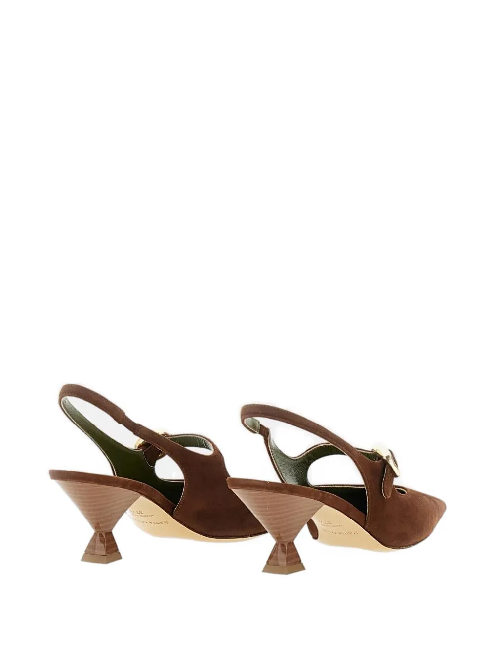 MARIA LUCA Slingback pumps met gesp Bruin