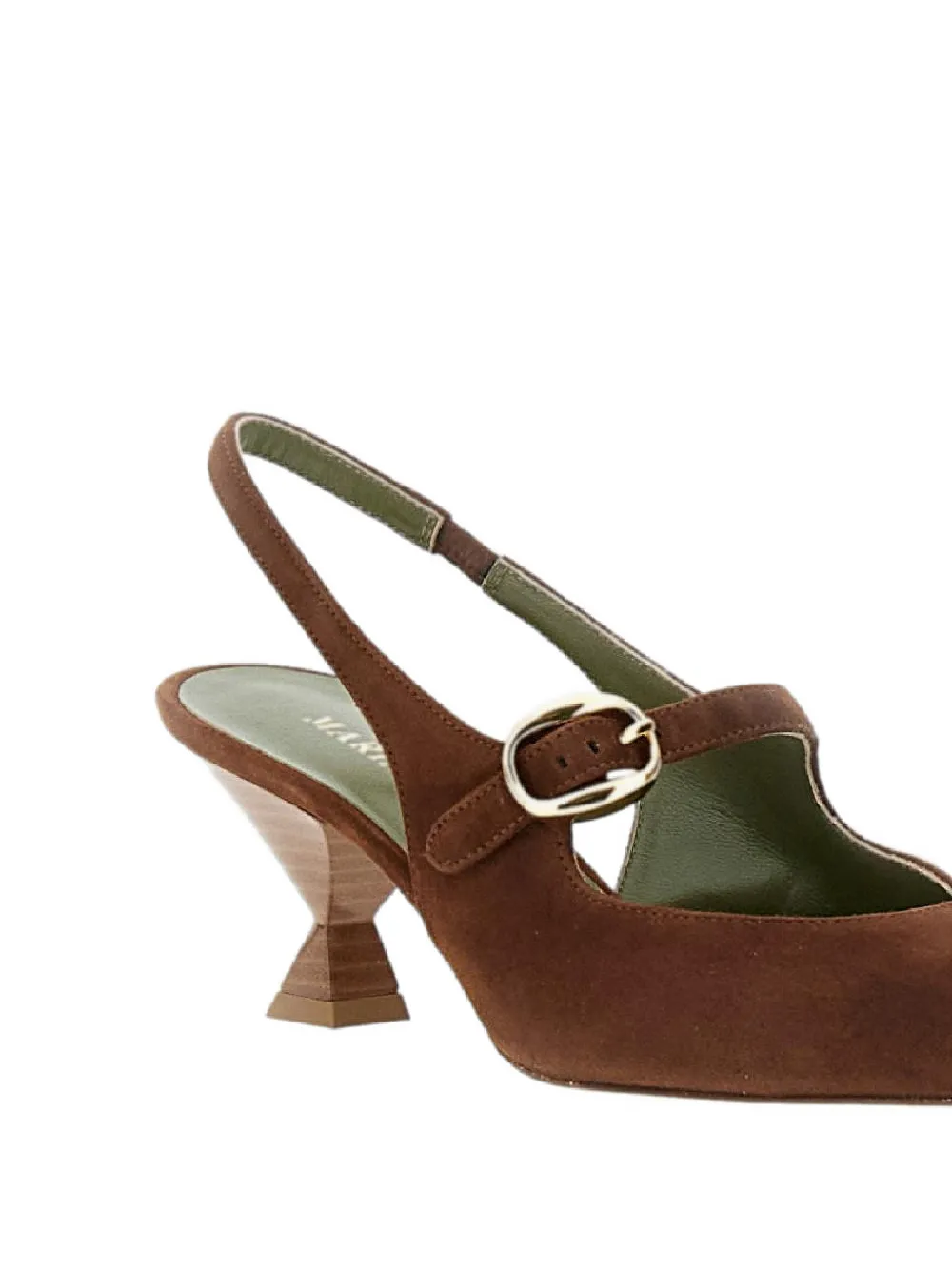 MARIA LUCA Slingback pumps met gesp Bruin
