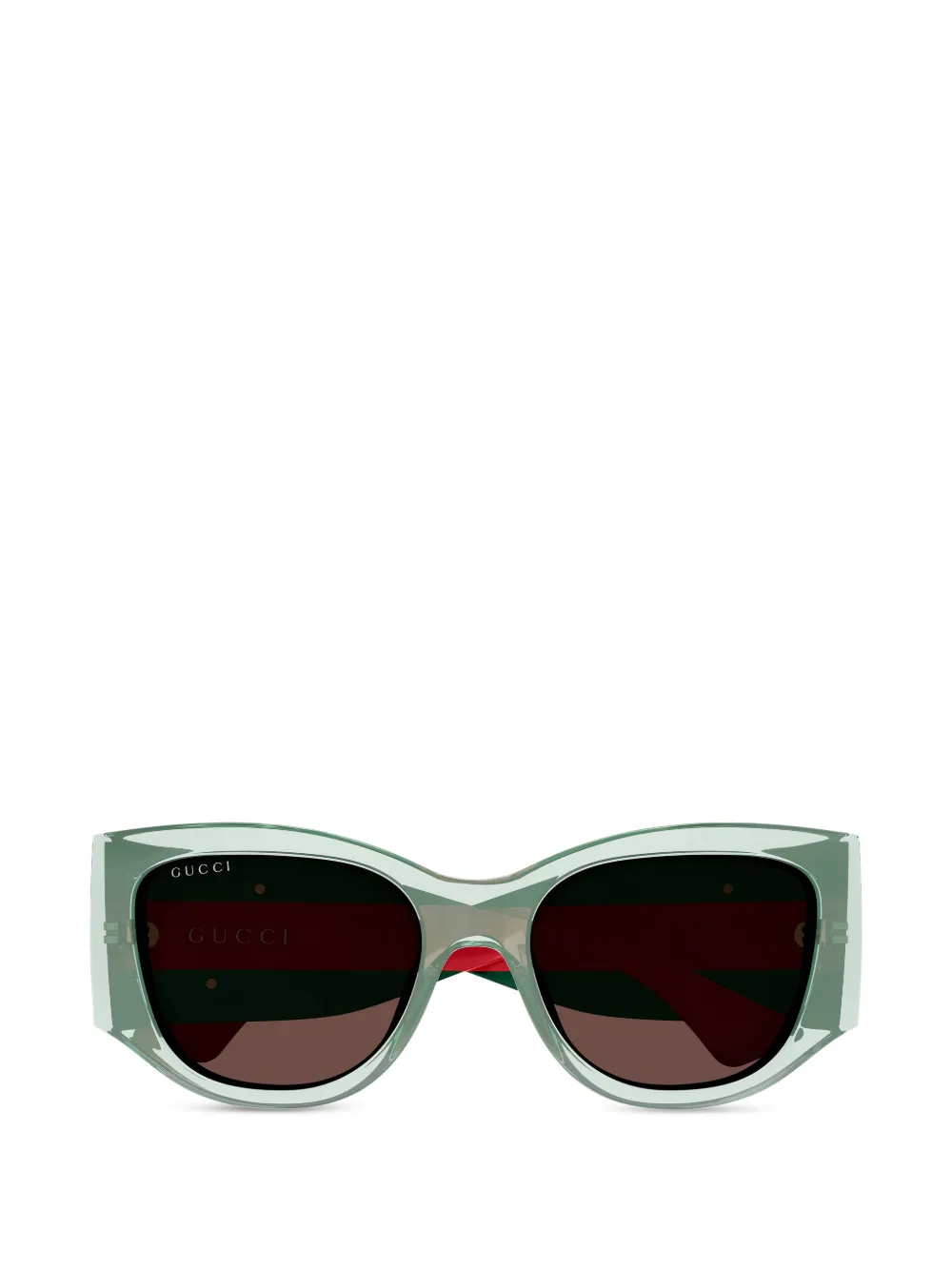 Gucci Eyewear logo geometic-frame sunglasses - Verde