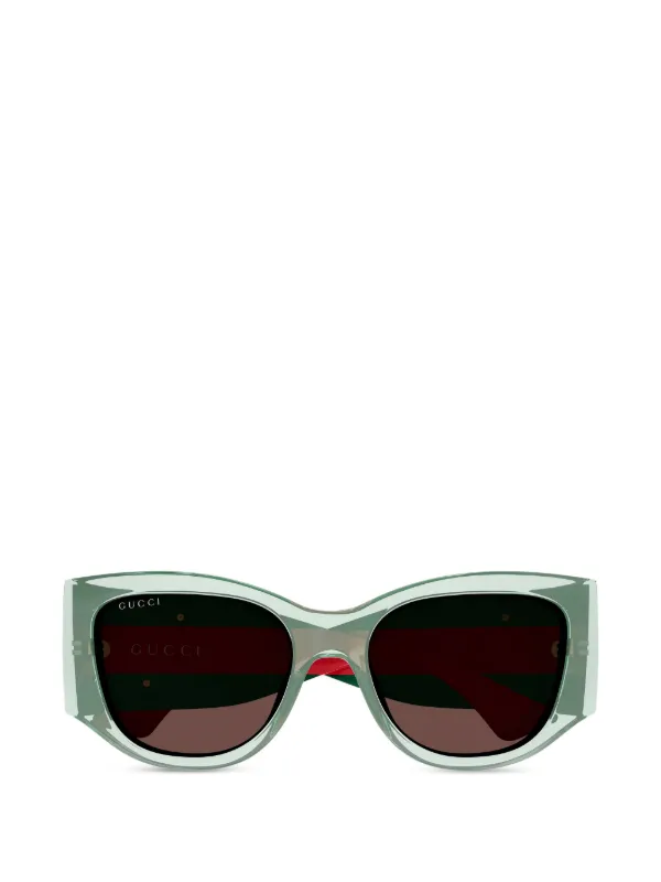 Gucci Eyewear ジオメトリックフレーム サングラス | グレー | FARFETCH JP