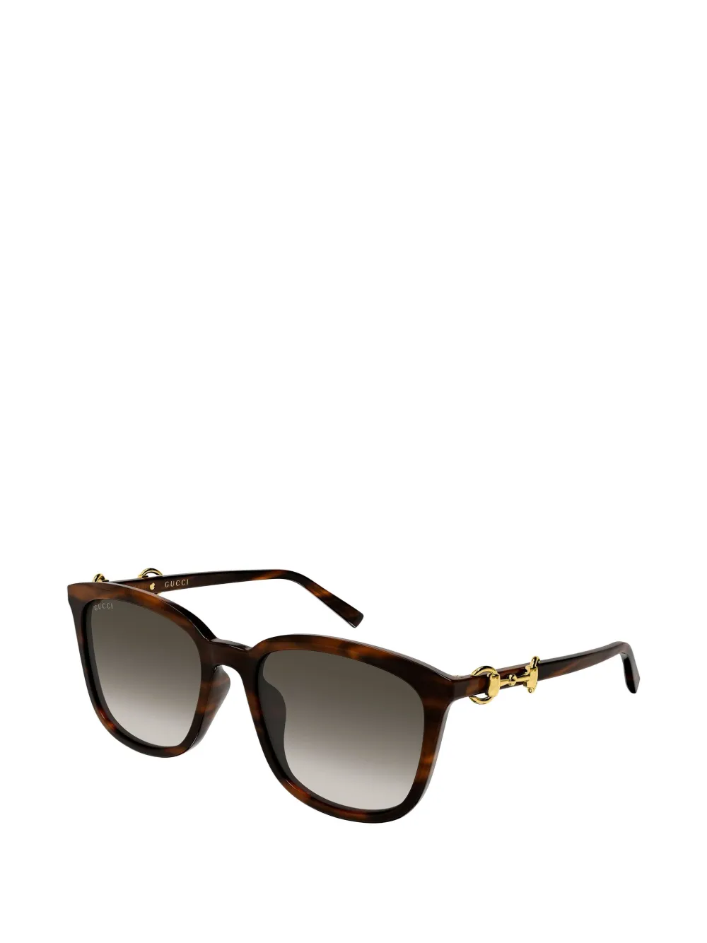 Gucci Eyewear horsebit-detail sunglasses - Marrone