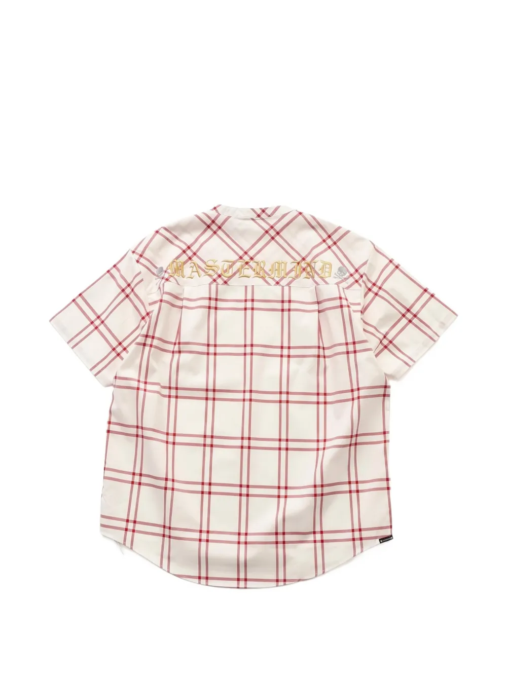 Mastermind Japan Geruit T-shirt met borstzak Wit