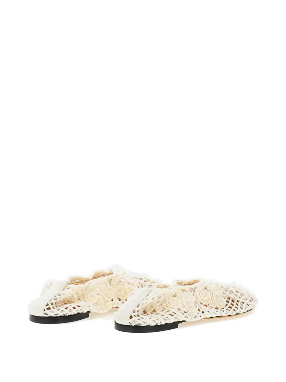 Odissì Iris gehaakte ballerina's Beige