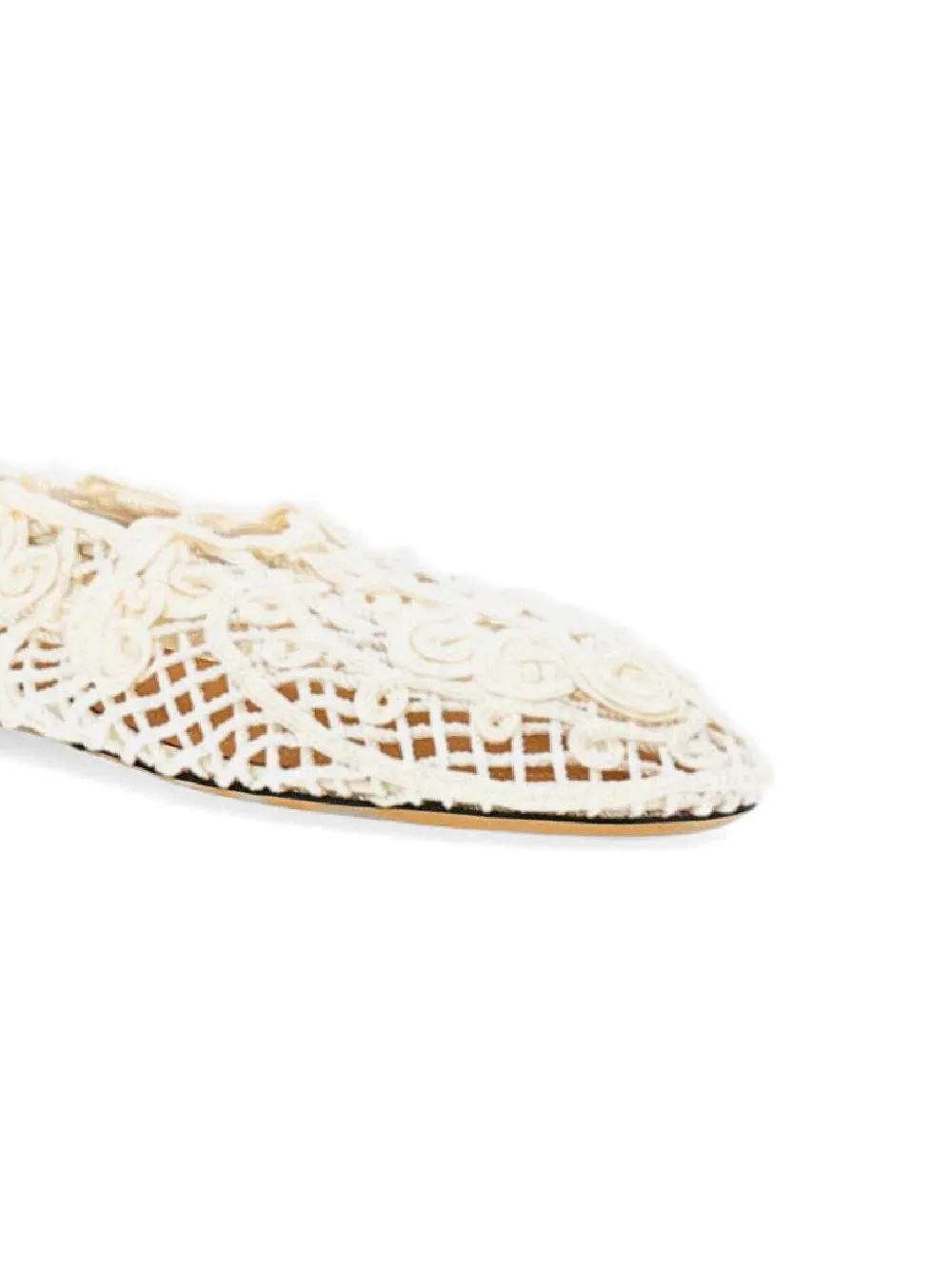 Odissì Iris gehaakte ballerina's Beige