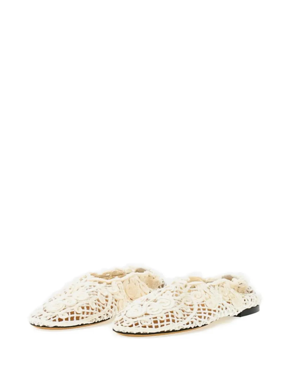 Odissì Iris gehaakte ballerina's Beige