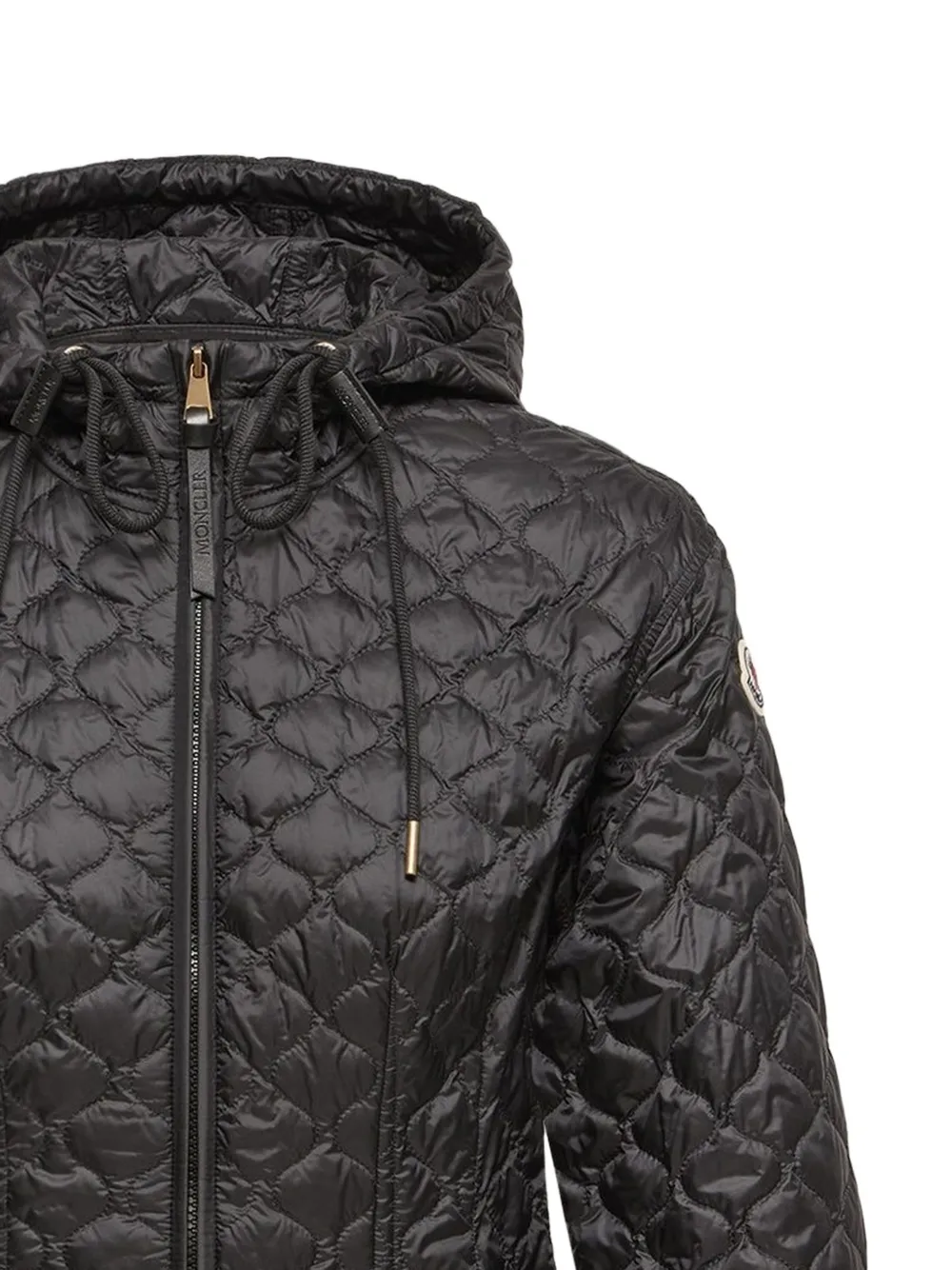 Moncler Arum gewatteerd jack met capuchon Zwart