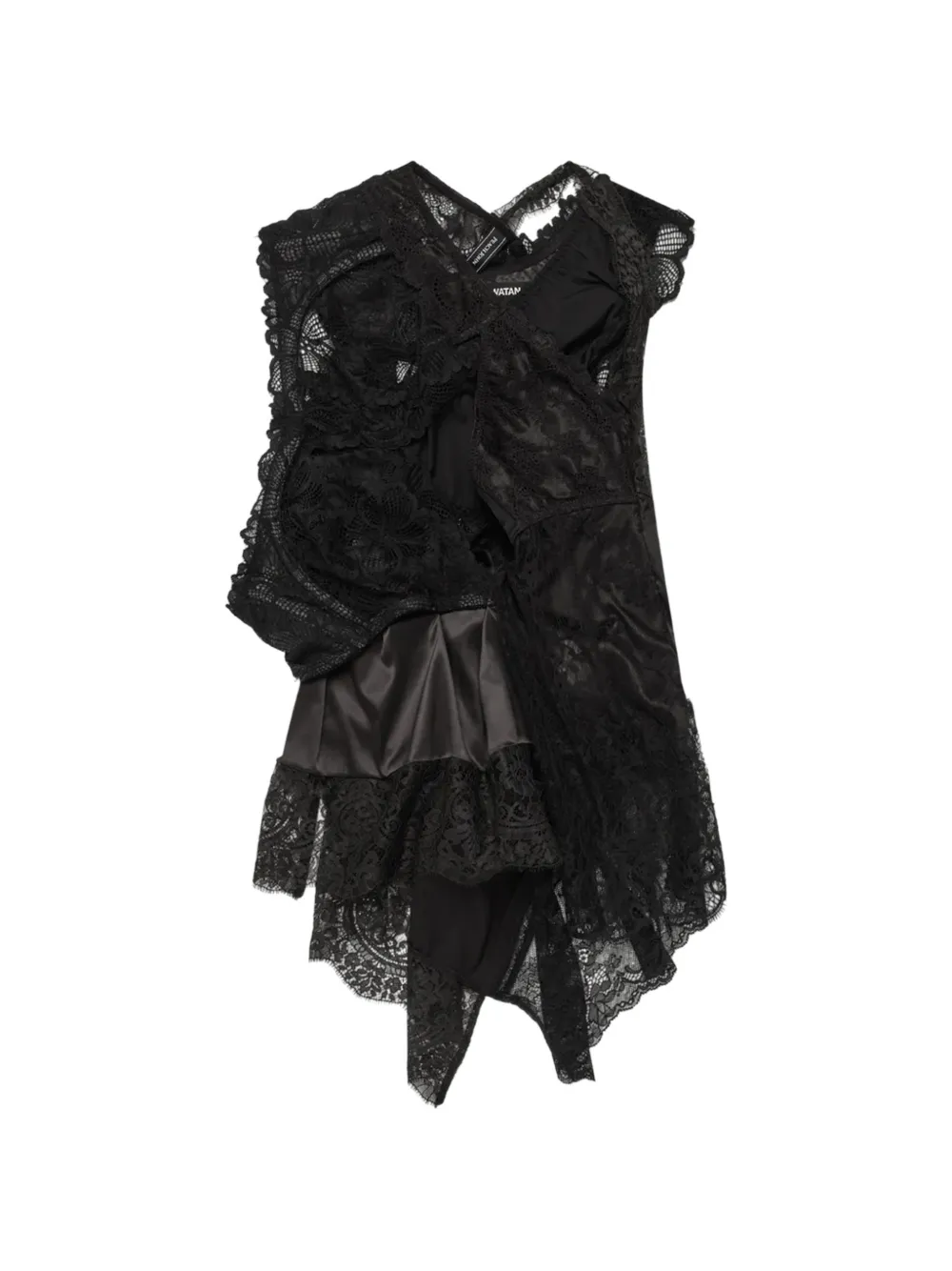 Junya Watanabe Top con scollo a V - Nero